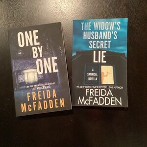 FREIDA MCFADDEN SET OF TWO BOOKS ONE BY ONE AND THE WIDOW’S HUSBANDS SECRET LIE